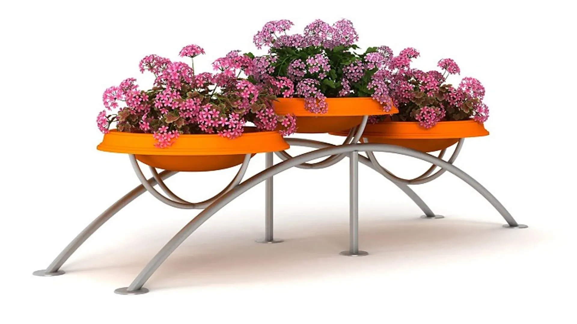 Цветник Широкий сталь, дерево